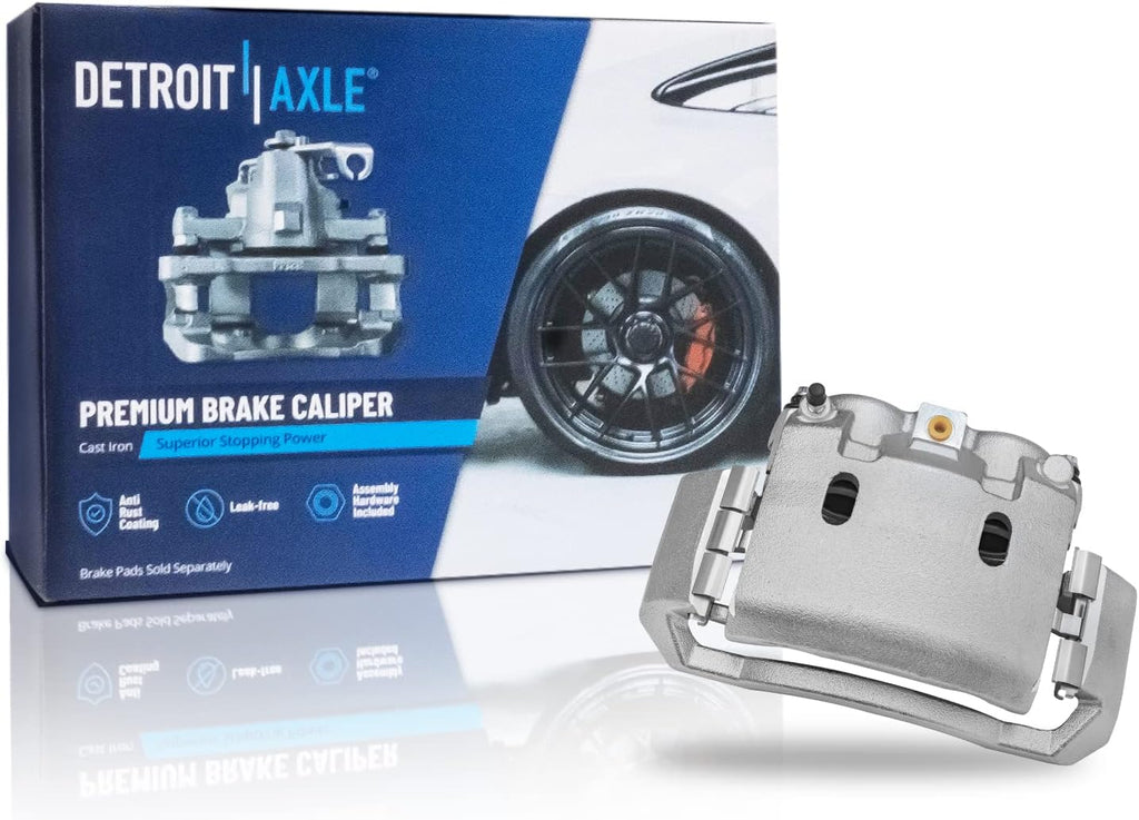 Detroit Axle - Front Brake Kit for 2003-2008 Dodge Ram 2500 3500 Disc Brake Rotors Brake Calipers Ceramic Brakes Pads 2004 2005 2006 2007 Replacement [13.91 inch Rotors]