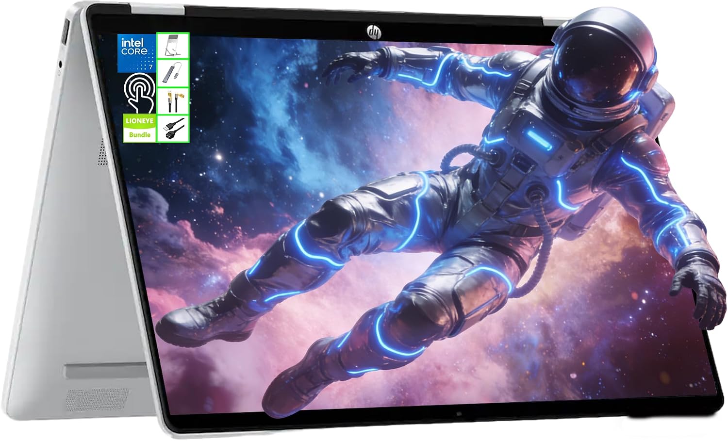 HP OmniBook Flip 2-in-1 14' 2K Touchscreen Laptop, Intel Core 7, 16GB RAM, 1TB SSD, All-Day Battery, HDMI/USB-C/USB-A Ports, Ideal for Student Multitasking, Online Classes&Presentations, Windows 11