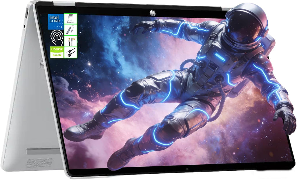 HP OmniBook Flip 2-in-1 14' 2K Touchscreen Laptop, Intel Core 7, 16GB RAM, 2TB SSD, All-Day Battery, HDMI/USB-C/USB-A Ports, Ideal for Student Multitasking, Online Classes&Presentations, Windows 11