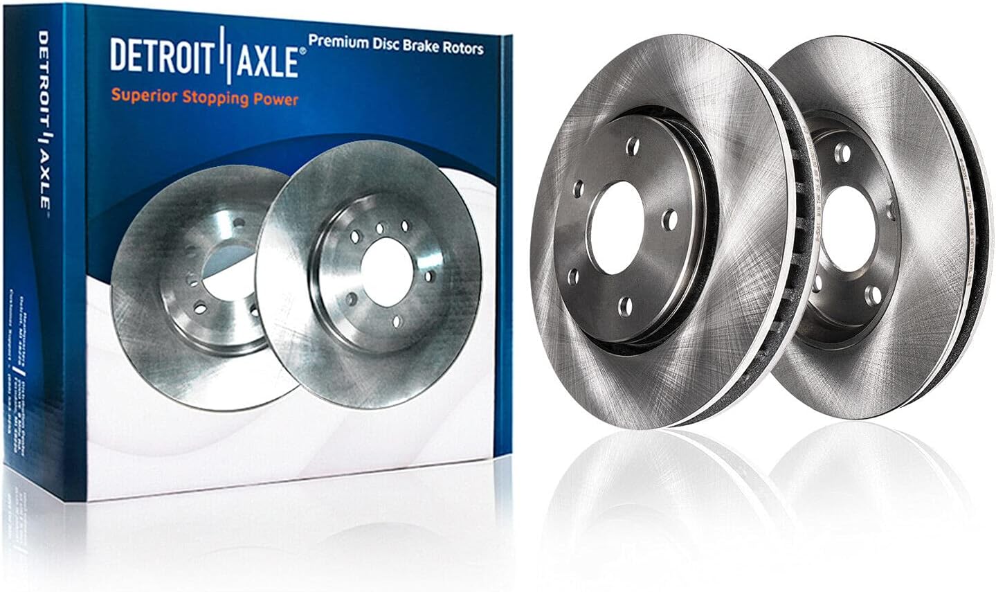 Detroit Axle - Front and Rear Disc Brake Rotors and Pads Wheel Bearings and Hubs Replacement for 2007 2008 2009 2010 Ford Edge Lincoln MKX - 14pc Set