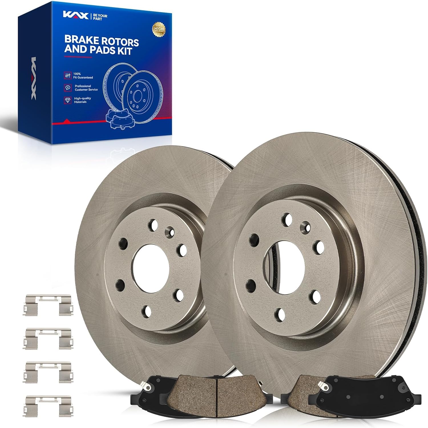 KAX Front Brake Kit for Cadillac SRX 2010-2016, Saab 9-4X 2011, 13.58inch Brake Rotors Pads Kit, #55177+D1422 Front Brakes
