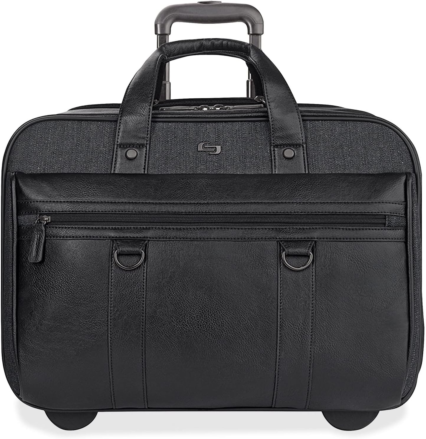 Solo New York Rolling Case with Wheels - Roller Laptop Bag, Wheeled Briefcase for Women & Men, Carry On Size for Travel, Fits 17.3' Computer - MacDougal, Black
