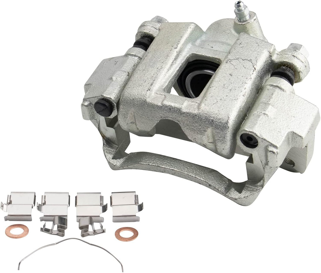 TRQ Performance Rear Brake Pad and Rotor Set Ceramic Vented Coated Rotors Calipers Compatible with 2003-2009 Lexus GX470 2001-2007 Toyota Sequoia