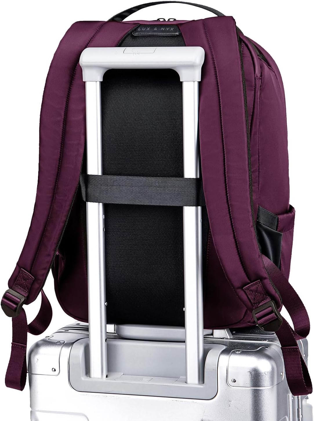 Lux & Nyx Origami Laptop Backpack for Work and Travel - Fits 16' MacBook Pro - Lightweight Business Bag - Men and Women (Wine)