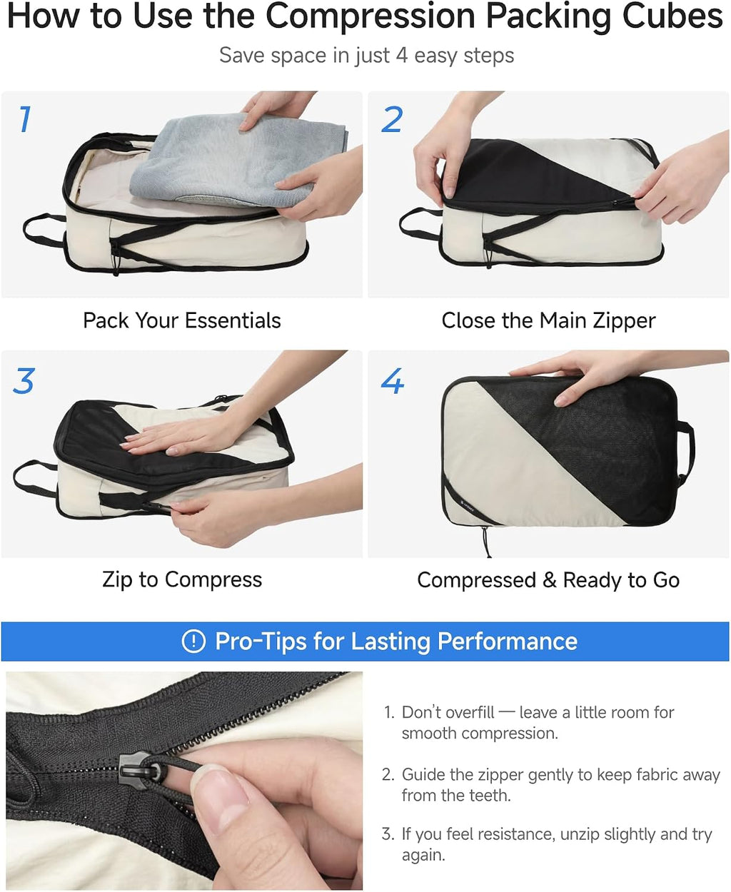 LUGGEX Checked Suitcase Top Opening, Travel Packing Cubes Bundle – Travel Essentials (FX-Lite, Bigger 28 Inch, 105L-115L)