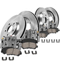 Callahan Brake Parts Front and Rear Brake Kit For Jeep Liberty 2003-07 - Disc Rotors with Ceramic Brake Pads + OE Calipers, EBYK027586