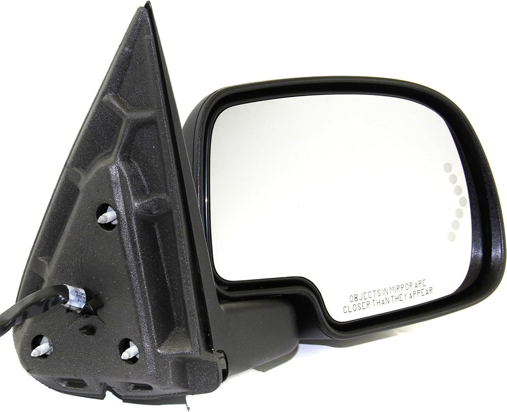 Kool Vue Right Power Heated Mirrors for Chevrolet Silverado 1500 Tahoe GMC Yukon 2003-2006 Power Fold with Signal Light, Memory & Puddle Lamp, w/o Blind Spot Monitor & Auto-Dim Paintable Extended Cab