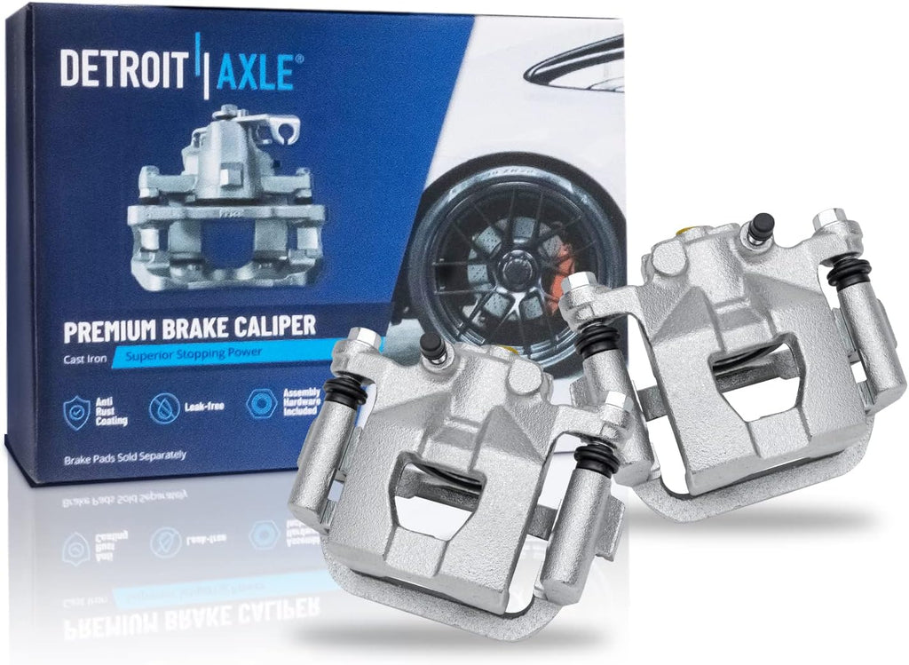 Detroit Axle - Rear Brake Kit for 2002-2018 Nissan Altima, 2004-2008 Maxima 2005 2006 2007, Disc Brake Rotors Ceramic Brakes Pads Brake Calipers Replacement