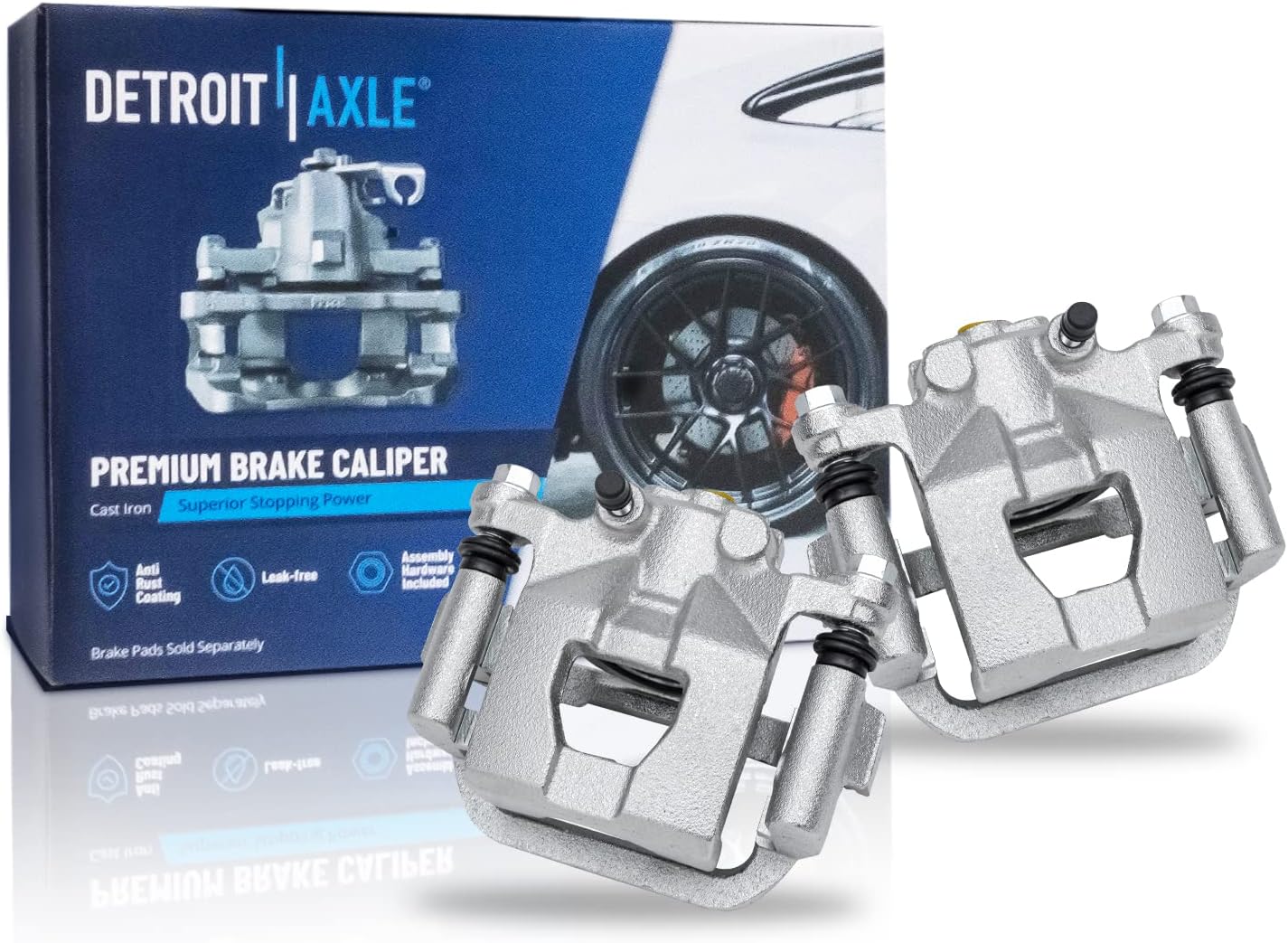 Detroit Axle - Brake Kit for 2007-2010 Nissan Altima Disc Brake Rotors Ceramic Brakes Pads Brake Calipers 2008 2009 Replacement [11.65 inch Front & 11.46 inch Rear Rotors]