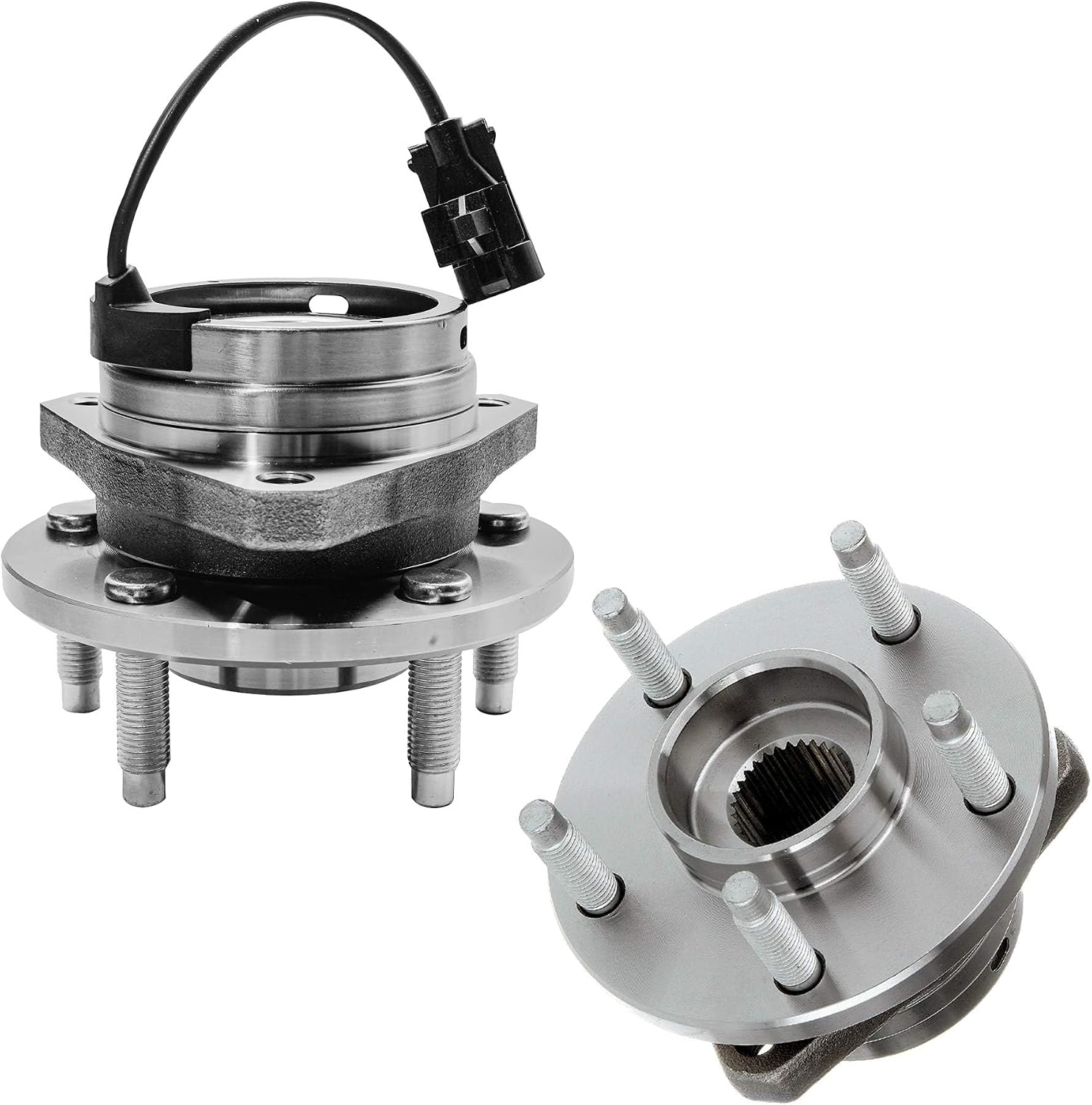 Detroit Axle - Front Brake Kit for Chevrolet 2006-2008 Malibu 2008-2010 HHR Pontiac 2005-2010 G6, Disc Brake Rotors Ceramic Brakes Pads Wheel Bearing Hubs 2007 Replacement: 11.65 inch Rotor