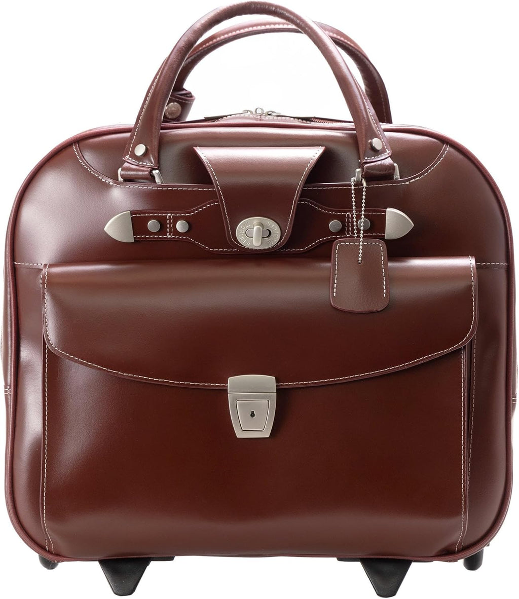 MCKLEIN DENALI, 15' Leather Wheeled Ladies' Laptop Briefcase