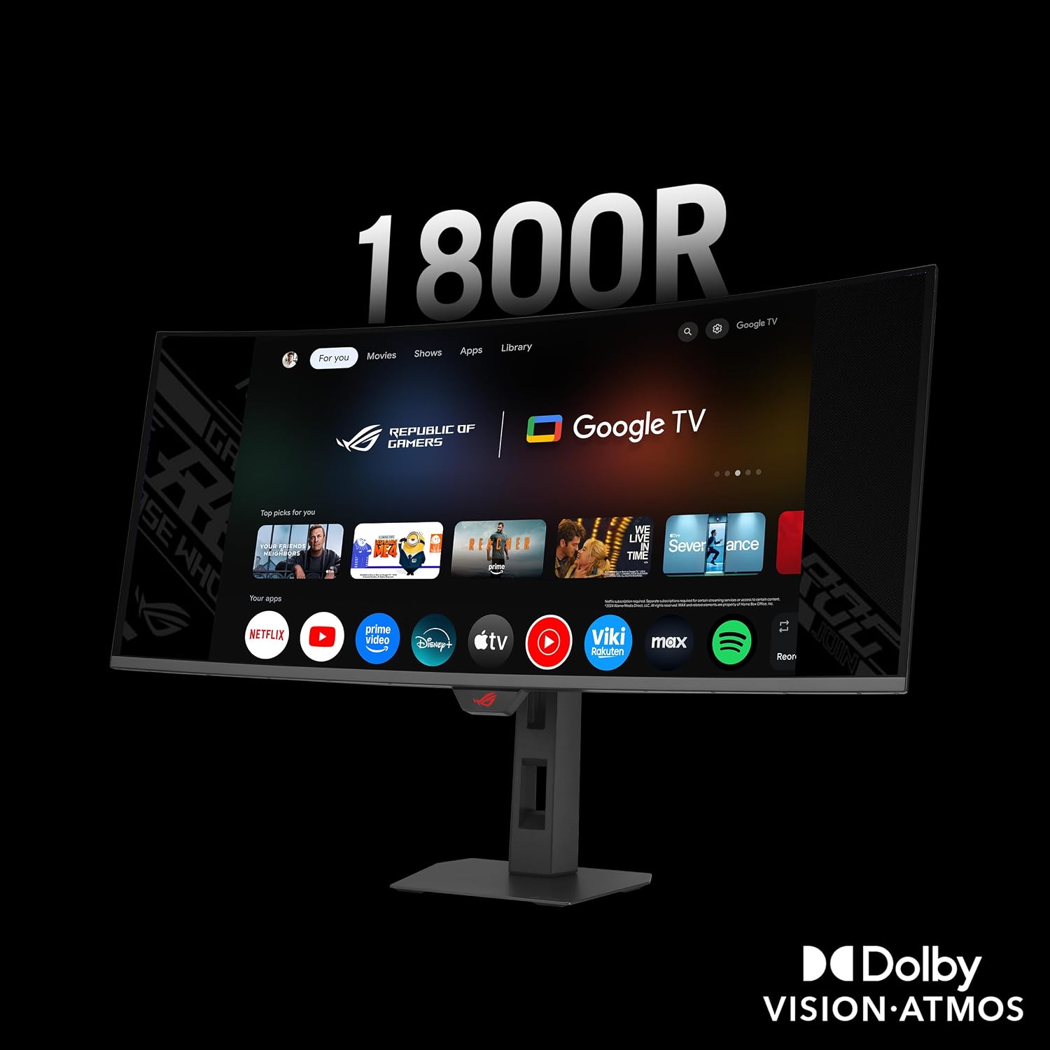 ASUS ROG Strix 34' OLED Curved Ultrawide Gaming Monitor (XG34WCDMTG) – 240Hz, 0.03ms, FreeSync & GSYNC Compatible, WiFi 6, NVIDIA GeForce Now, Dolby Vision, Dolby Atmos