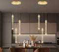 Pendant Lights Kitchen Island Mini Chandelier Gold Pendant Light Crystal Light fixtures Adjustable Hanging Ceiling Hanging Lights Bubble Mini Crystal Ceiling Light for Dining Room Bedroom 2700K 6000K