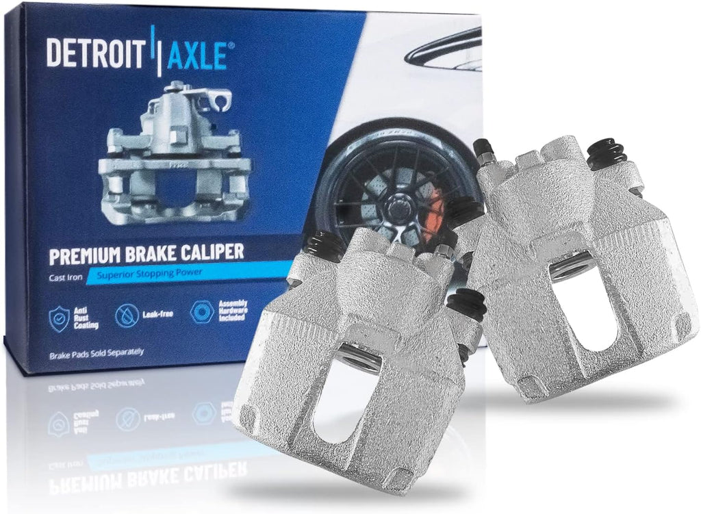 Detroit Axle - Rear Brake Kit for 2000-2003 Ford F-150, 1999-2002 Ford Expedition, 99-02 Lincoln Navigator, 02 Blackwood Brake Rotors and Ceramic Brakes Pads Brake Calipers 2001 Replacement