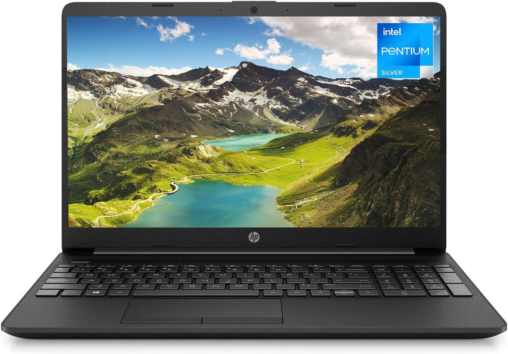 HP 15 Laptop, 15.6' HD Display, Intel Pentium N5030 Processor, 8GB RAM, 256GB SSD, RJ45, HDMI, Media Card Reader, Wi-Fi, Windows 11 Home, Black