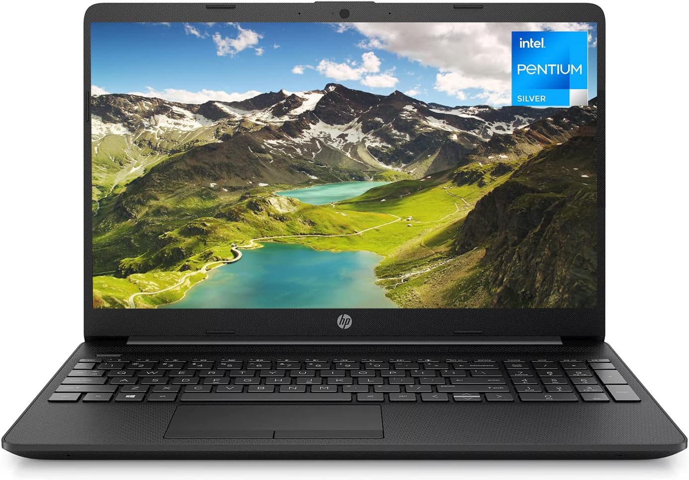 HP 15 Laptop, 15.6' HD Display, Intel Pentium N5030 Processor, 8GB RAM, 256GB SSD, RJ45, HDMI, Media Card Reader, Wi-Fi, Windows 11 Home, Black