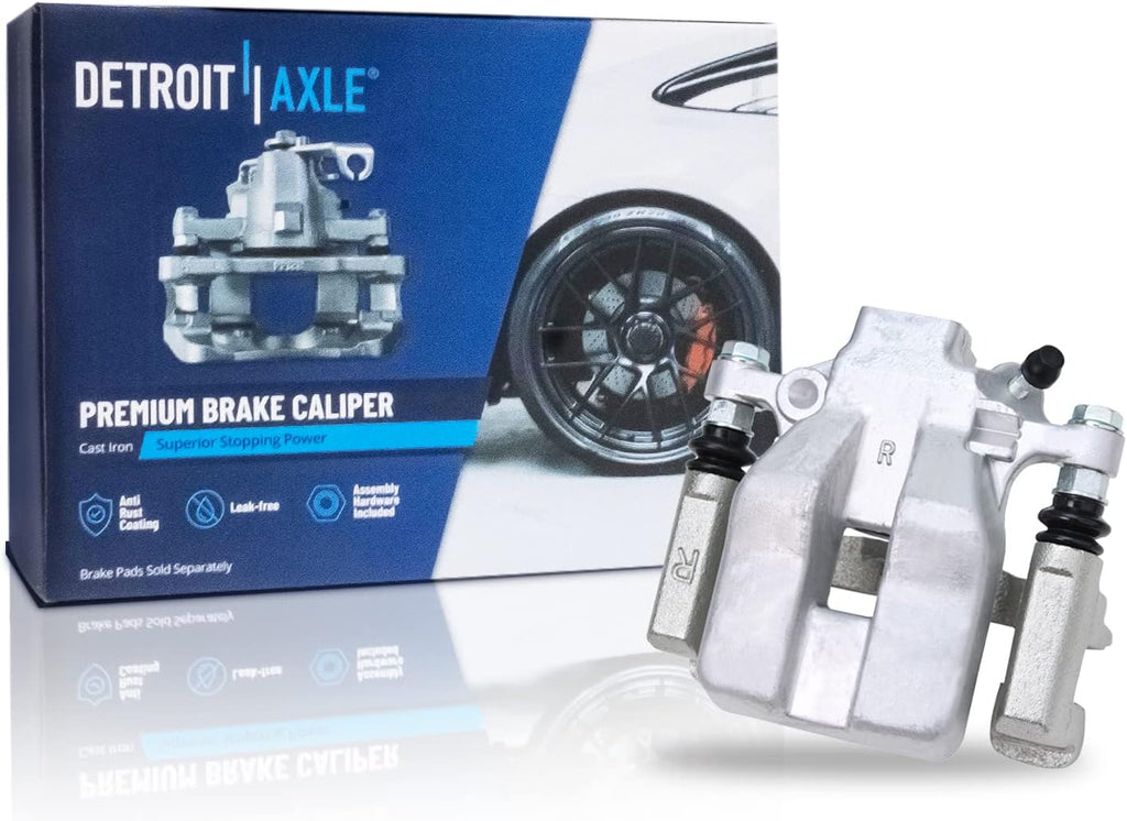 Detroit Axle - Rear Brake Kit for 2007-2011 Toyota Camry, 2008-2011 Avalon, 2007-2012 Lexus ES350, 2009 2010, Rear Disc Brake Rotors Ceramic Brake Pads Brake Caliper Replacement