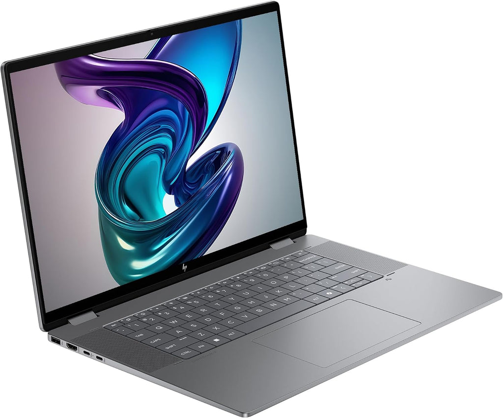 HP OmniBook X Flip 2-in-1 Copilot+ Laptop, AMD Ryzen AI 7-350, 24 GB LPDDR5x RAM, 4 TB PCIe SSD, 16' 2K (1920x1200) Touchscreen, AMD Radeon 860M, Backlit Keyboard, W11 Pro, Meteor Silver