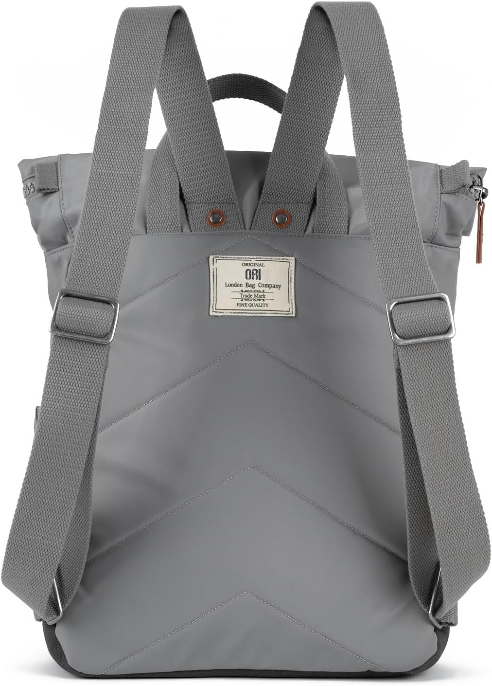 ORI LONDON Travel Backpack - Medium Nylon Rolltop Backpack for Men & Women for Laptop & Accessories - The Canfield, Stormy Gray