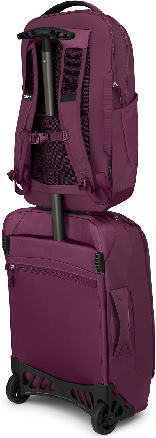 Osprey Ozone Laptop Backpack with Ventilated AirScape™ Backpanel - Lightweight Travel Backpack with 16' Laptop Sleeve - Carry-On Compatible Travel Bag for Men and Women, Moody Burgundy