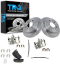 TRQ Rear Brake Pad and Rotor Set Ceramic Rotors Calipers Hoses Compatible with 2008-2009 Buick LaCrosse 2006-2010 Chevrolet Impala 2006-2007 Monte Carlo