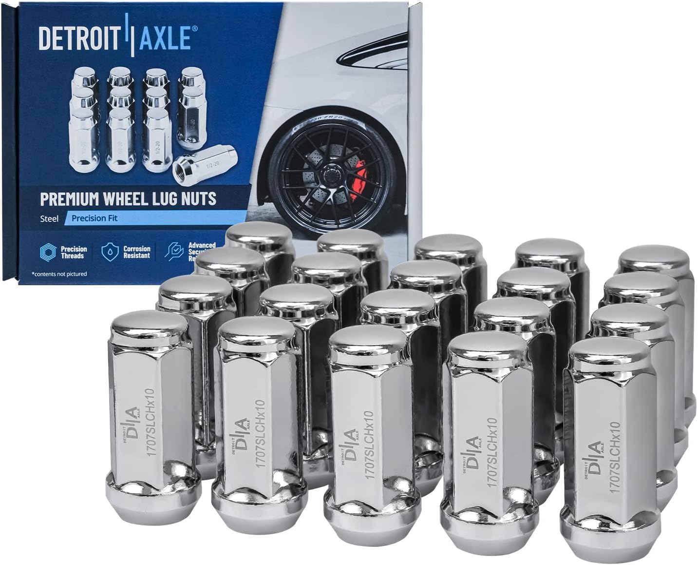 Detroit Axle - Brake Kit for Pontiac G6 Chevrolet Malibu HHR Saturn Aura, 11.65'' inch Front and 10.64'' inch Rear Disc Brake Rotors Wheel Bearings & Hubs Wheel Lug Nuts Replacement
