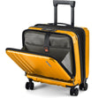 TydeCkare 16' Carry on Luggage with 2 Laptop Compartments, Lightweight Hardshell ABS+PC Suitcase with Dual Control TSA Lock, with YKK Zipper, 4 Spinner Silent Wheels, for Business Travel, Orange