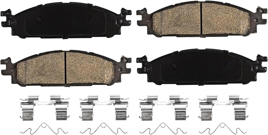 Detroit Axle - Front Brake Kit for 2009-2011 Ford Flex 2010 Taurus Lincoln MKT 2009-2010 MKS, Disc Brake Rotors Ceramic Brakes Pads with Hardware Replacement : 12.80' inch Rotor