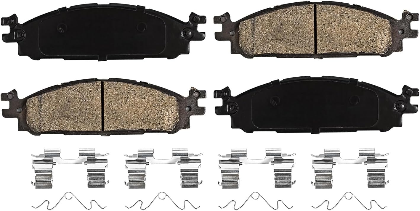 Detroit Axle - Front Brake Kit for 2009-2011 Ford Flex 2010 Taurus Lincoln MKT 2009-2010 MKS, Disc Brake Rotors Ceramic Brakes Pads with Hardware Replacement : 12.80' inch Rotor