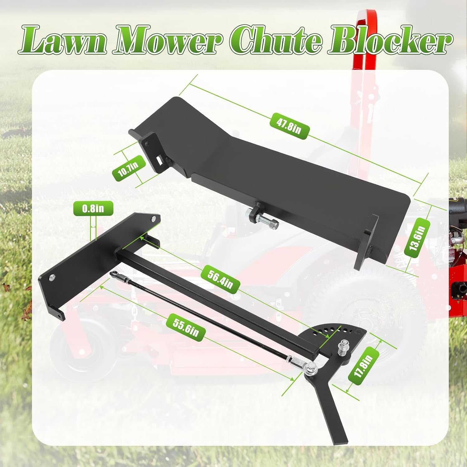 Mower Chute Blocker, Fit for Ferris 52' IS700z ISX800 IS2100z ISX2200, Fit for Ferris IS600z 52' Non ICD, Fit for Ferris Simplicity 52' Citation XT, Fit for Ferris Snapper Pro 52' S125XT