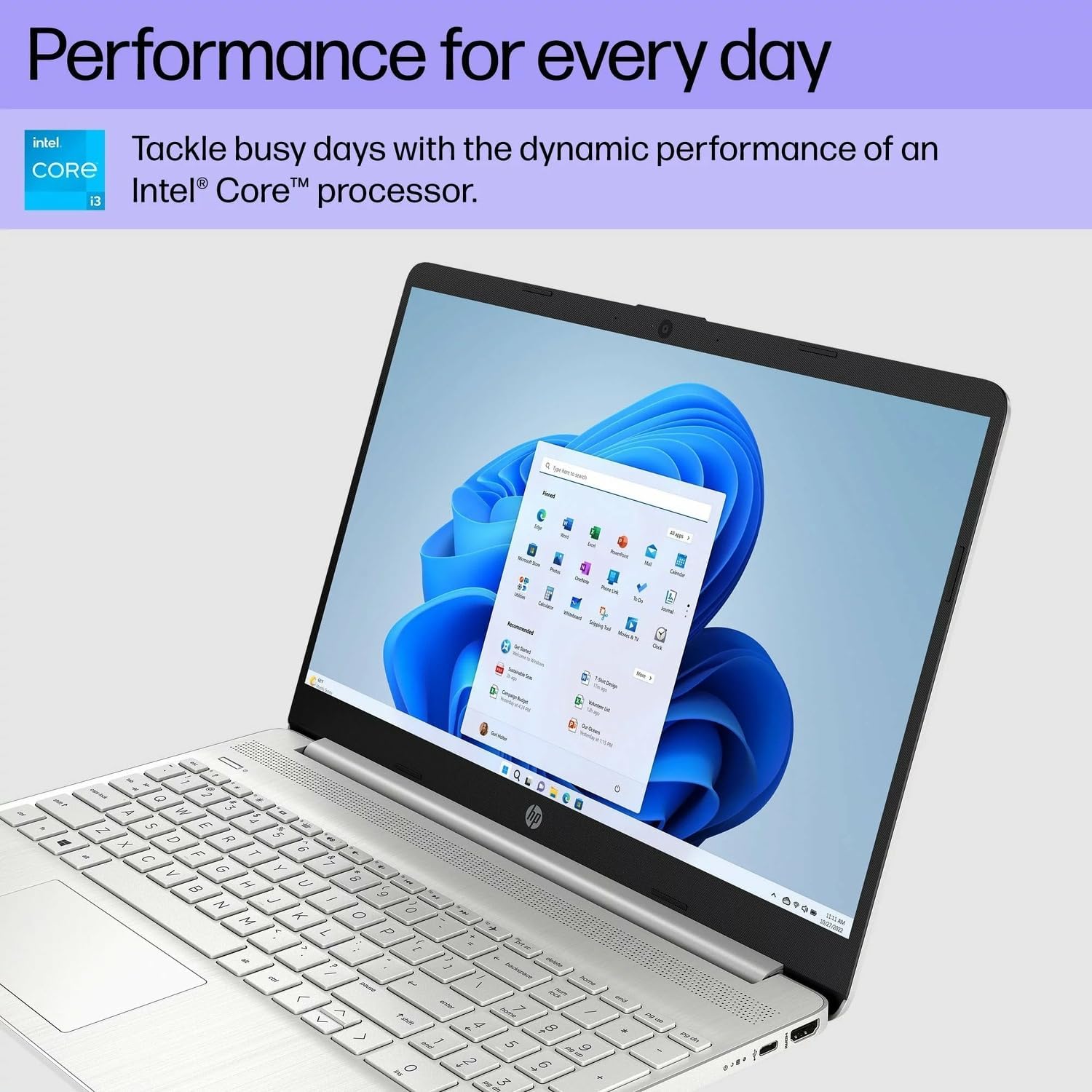 HP 15 Laptop for Business & Student, 15.6' FHD Micro-Edge Display, Intel Core i3-1215U up to 4.40GHz, 16GB RAM, 1TB NVMe SSD, 720p Webcam, Numpad, USB-C, Wi-Fi, FP Reader, PDG HDMI, Win 11 Pro
