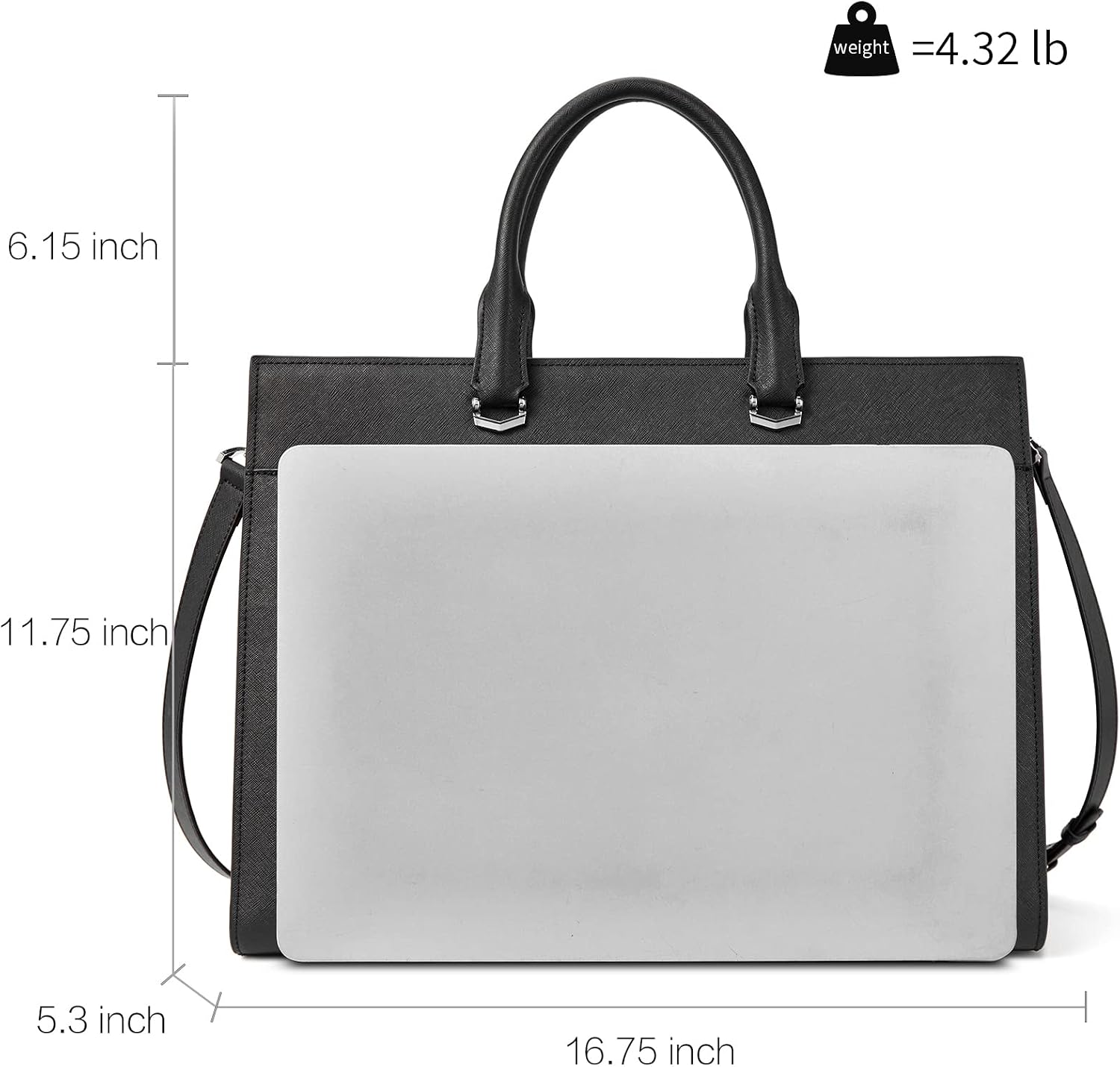BOSTANTEN Briefcase for Women Laptop Tote 15.6 Inch Genuine Leather Handbag Work Bag Beige