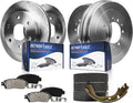 Detroit Axle - 8pc Brake Kit for 2002 Toyota 4Runner 2004 Tacoma, Front Disc Brake Rotors Ceramic Brakes Pads, Rear Brakes Drums and Semi-Metallic Shoes Replacement : 11.69' Inch Rotor