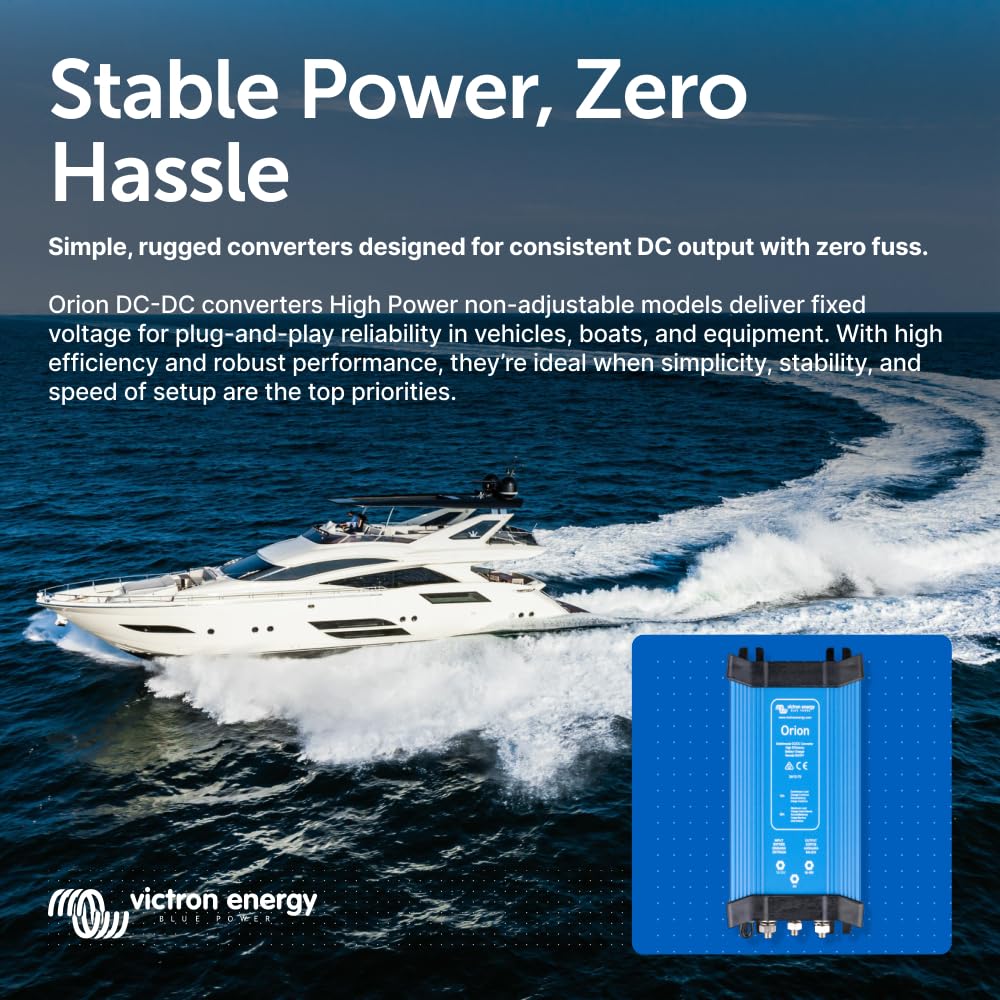 Victron Energy Orion 24/12-Volt 70 amp DC-DC Converter Non-Isolated, High Power