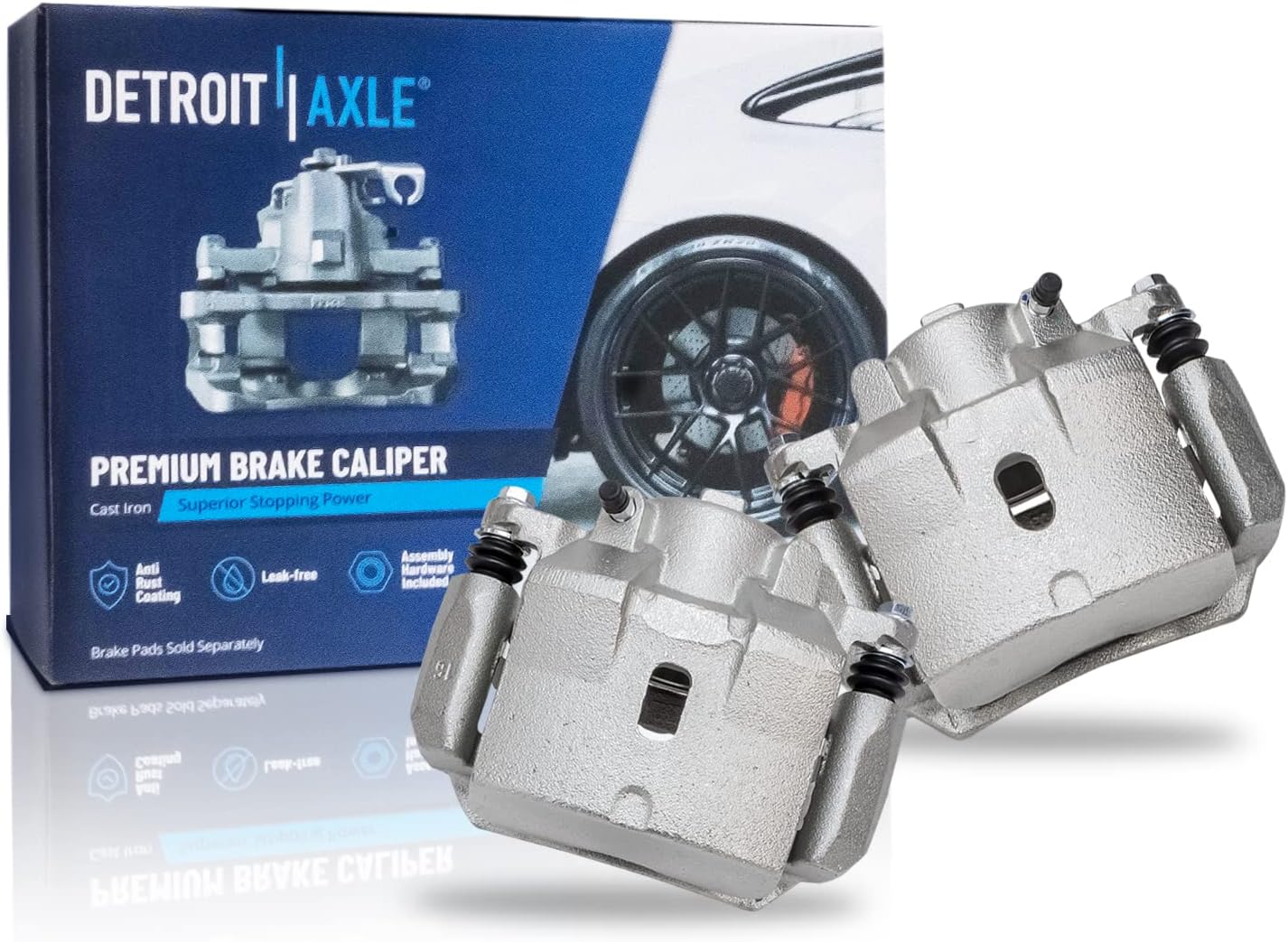 Detroit Axle - Brake Kit for 04-12 Chevrolet Malibu, 07-09 Saturn Aura, 06-10 Pontiac G6, Disc Brake Rotors Ceramic Brakes Pads Brake Calipers Replacement: 11.65 inch Front and 10.63 inch Rear Rotors