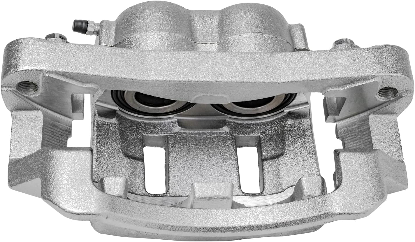 Detroit Axle - 4WD Front 5pc Brake Kit for 99-04 F-250 F-350 Super Duty, 00-05 Ford Excursion, 13.03'' inch Disc Brake Rotors Ceramic Brake Pads Brake Caliper 2000 2001 2002 2003 2004 Replacement