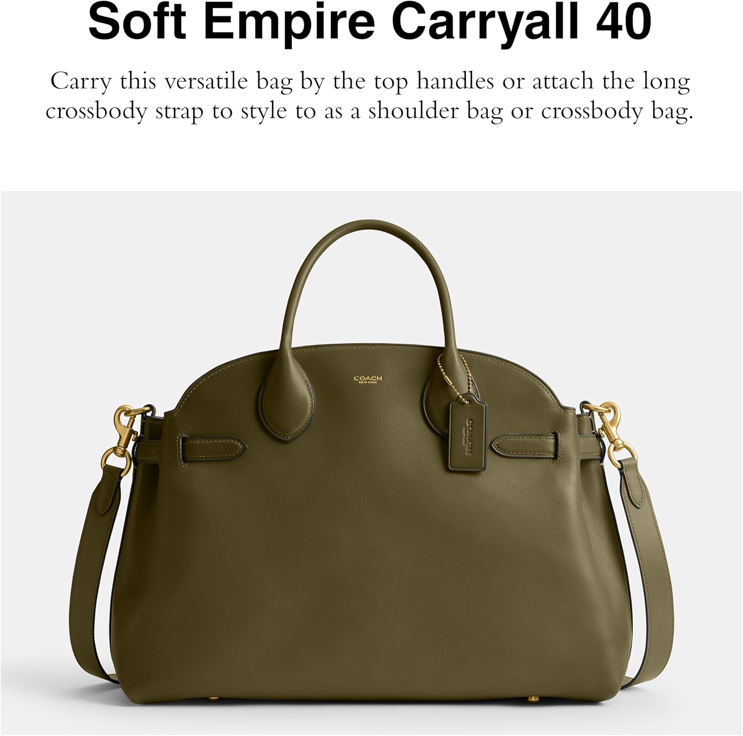 Coach Women's Suede Soft Empire Carryall 40 Tote