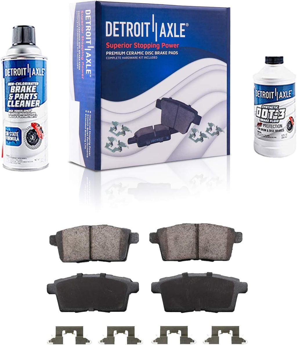 Detroit Axle - Front and Rear Disc Brake Rotors and Pads Wheel Bearings and Hubs Replacement for 2007 2008 2009 2010 Ford Edge Lincoln MKX - 14pc Set