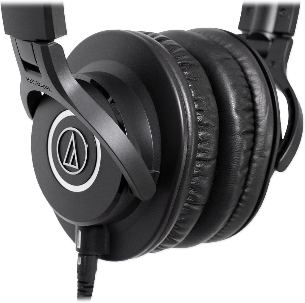 Audio-Technica ATH-M40x Closed-Back Dynamic Studio Monitor Headphones ATHM40x Bundle with Rockville RHPA4 4 Channel Professional Headphone Amplifier Stereo or Mono Amp