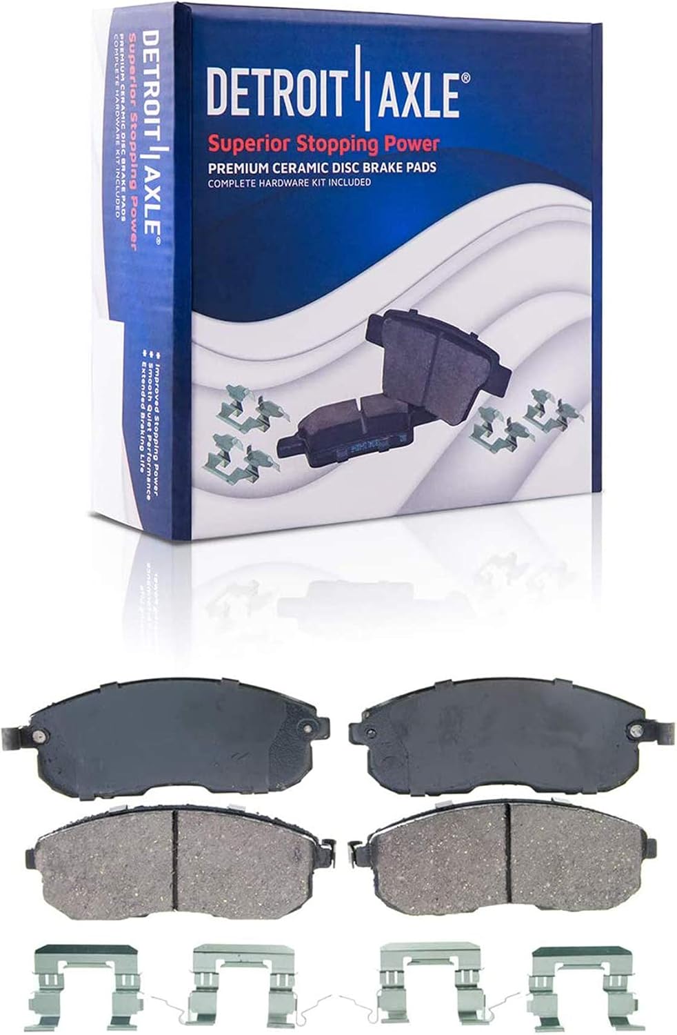 Detroit Axle - Brake Kit for 2007-2010 Nissan Altima Disc Brake Rotors Ceramic Brakes Pads Brake Calipers 2008 2009 Replacement [11.65 inch Front & 11.46 inch Rear Rotors]