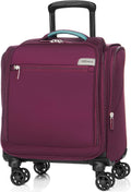 Verage Carry On Underseat Luggage with Wheels & USB Port, 14 Inch Wheeled Spinner Bag Carry-on Luggages for Airlines, Lightweight Suitcase Men Women, Pilots and Crew (14.5-Inch Plus Underseat)