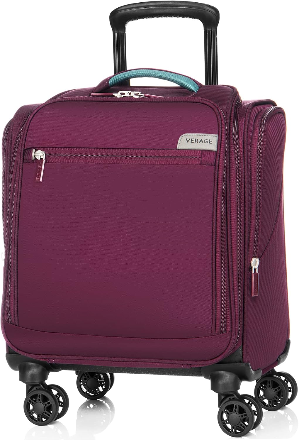 Verage Carry On Underseat Luggage with Wheels & USB Port, 14 Inch Wheeled Spinner Bag Carry-on Luggages for Airlines, Lightweight Suitcase Men Women, Pilots and Crew (14.5-Inch Plus Underseat)