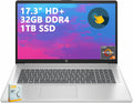 HP 17 Business Laptop | 17.3' HD+ Touchscreen | AMD 6-Core Ryzen 5 7430U (> i7-1255U) | 32GB DDR4 1TB SSD | Privacy Camera Type-C Fast Charge Long-Lasting Battery Win11 w/DLCA Accessory