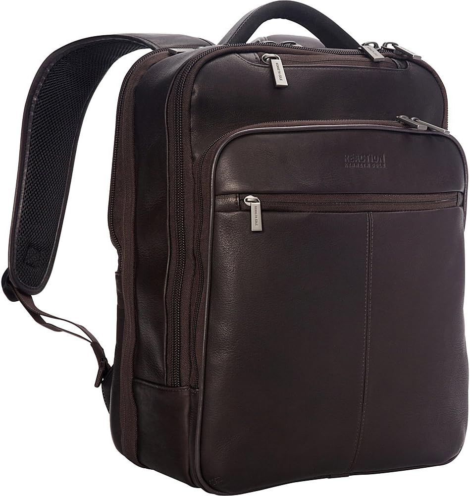 Kenneth Cole REACTION Out Of The Bag Manhattan Colombian Leather RFID 15.6' Laptop Briefcase
