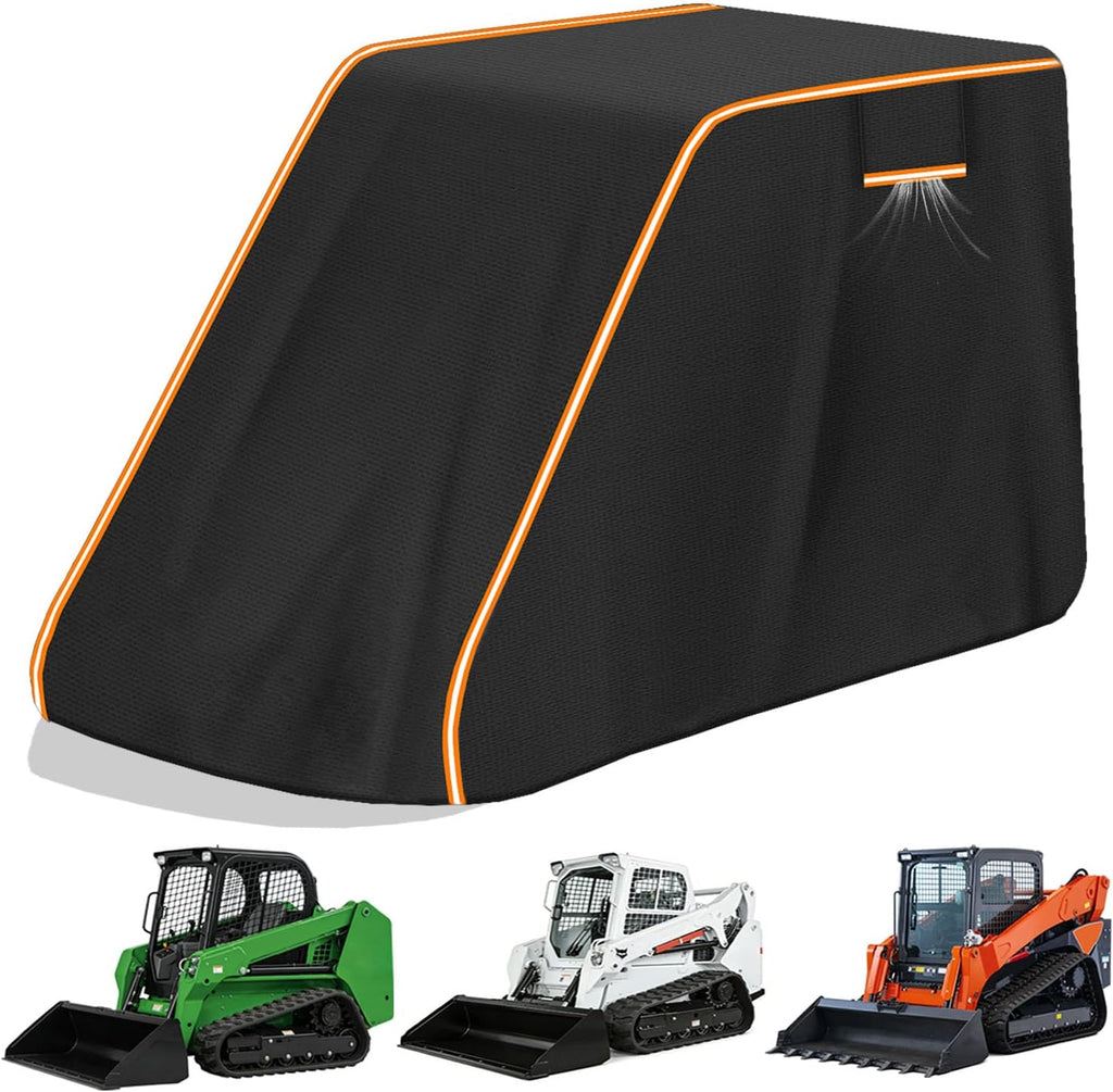 Skid Steer Cover Waterproof Heavy Duty, 900D UV Protection Track Loader Cover Compatible with Bobcat, John Deere, Kubota, Caterpillar, Case, New Holland, JCB, X-Large(155'x 85'x 88')