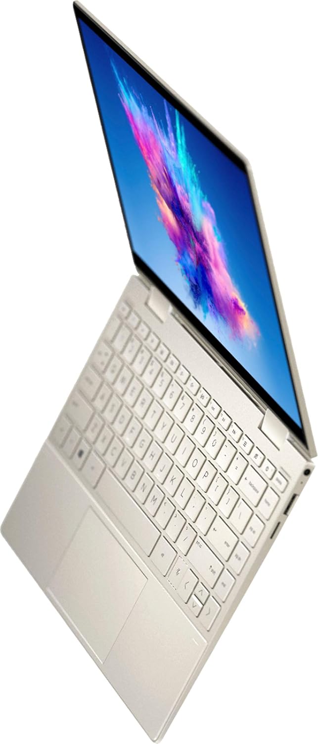 HP Envy x360 2-in-1 13.3' FHD IPS Touchscreen Laptop Intel Evo Platform 11th Gen Core i7-1165G7 8GB Memory 512GB SSD Pale Gold - Backlit Keyboard -Fingerprint Reader -Thunderbolt (Renewed)