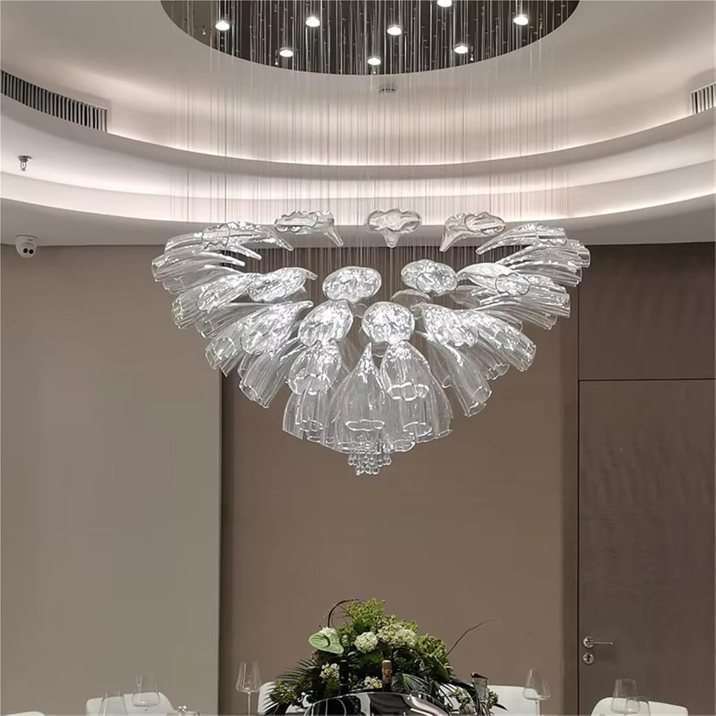 Modern Luxury Crystal LED Chandelier, Living Room, Dining Room, Hotel Lobby, Villa, Glass, Gold and Silver Luster Decorative Lighting fixtures,for Living Room