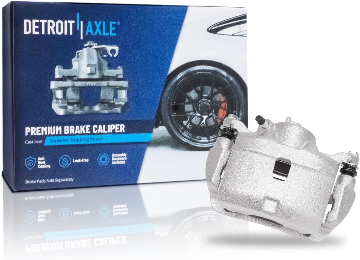 Detroit Axle - Front Brake Kit for 2003-2011 Honda Element 2002-2004 CR-V Disc Brake Rotors Brake Caliper Ceramic Brakes Pads Replacement [11.10 inch Rotors]