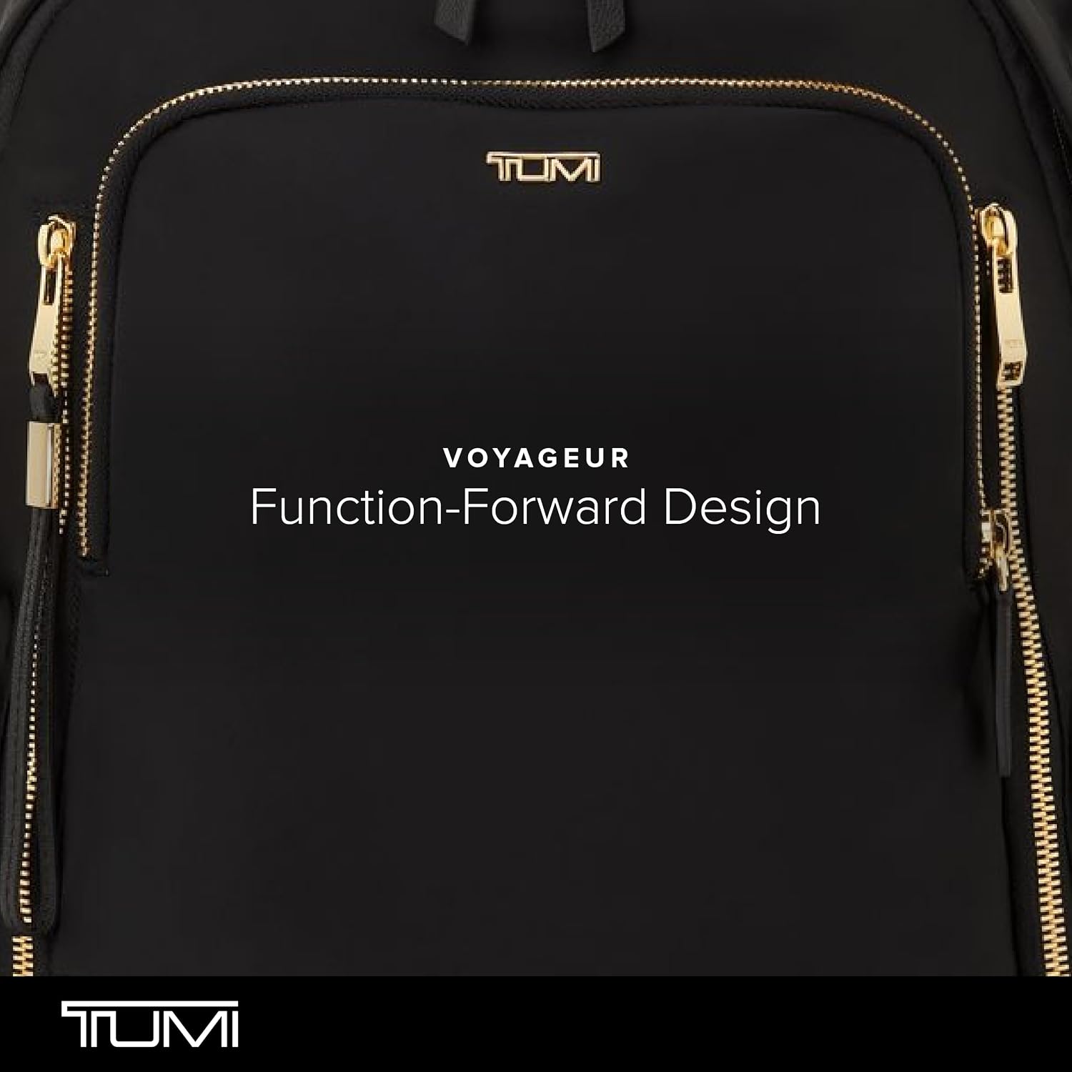 TUMI - Voyageur Celina Backpack - Women's Work and Travel Bag - 16.0' X 10.6' X 6.5' - Holds Up to 16' Laptop - Black & Gold Hardware