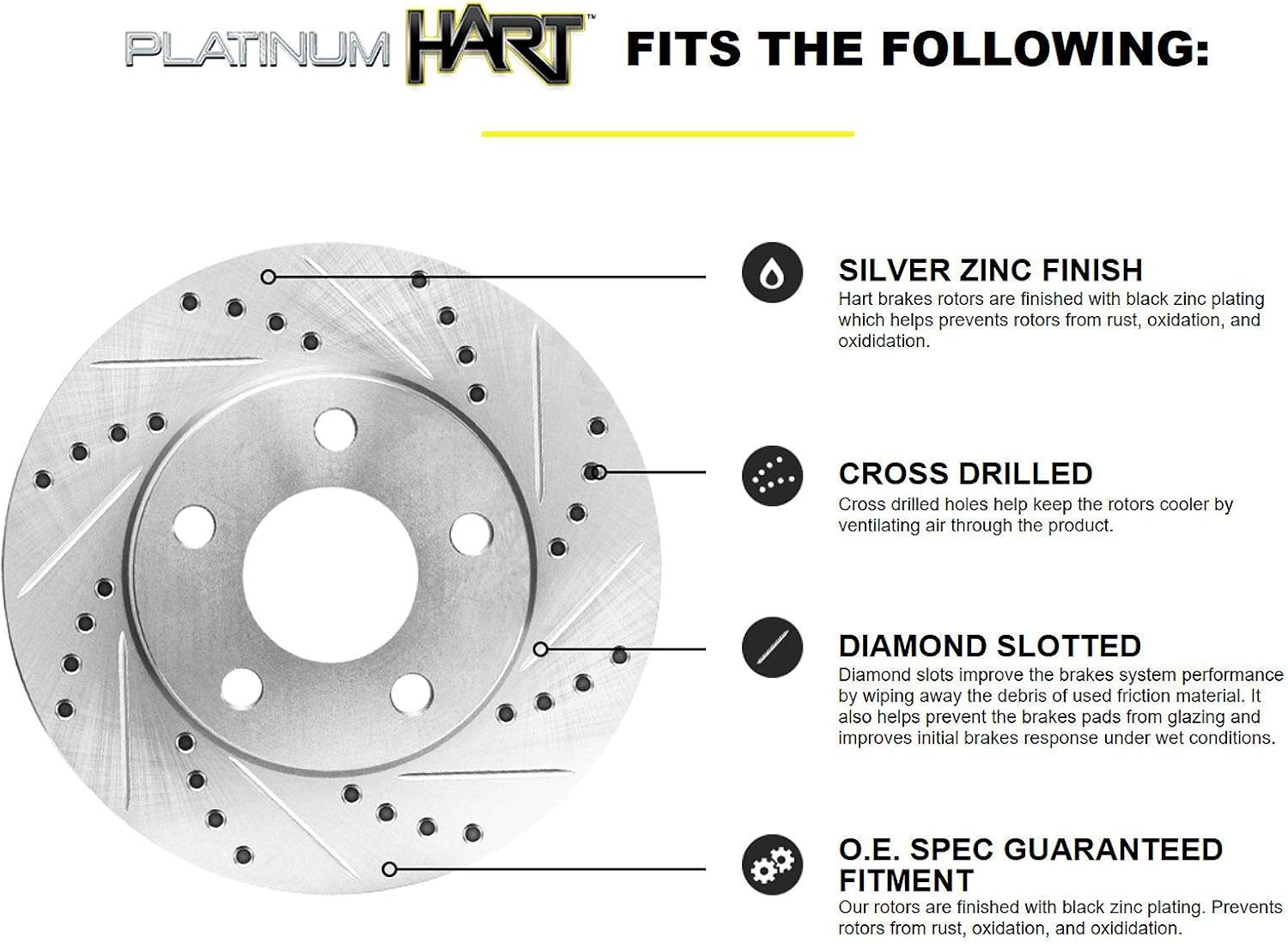 Hart Brakes Rear Brakes and Rotors| Automotive Replacement Brake Kits| Rear Ceramic Brake Pads and Rotors Kit| Fits 2007-2013 Acura MDX; 2010-2013 Acura ZDX; 2011-2017 Honda Odyssey